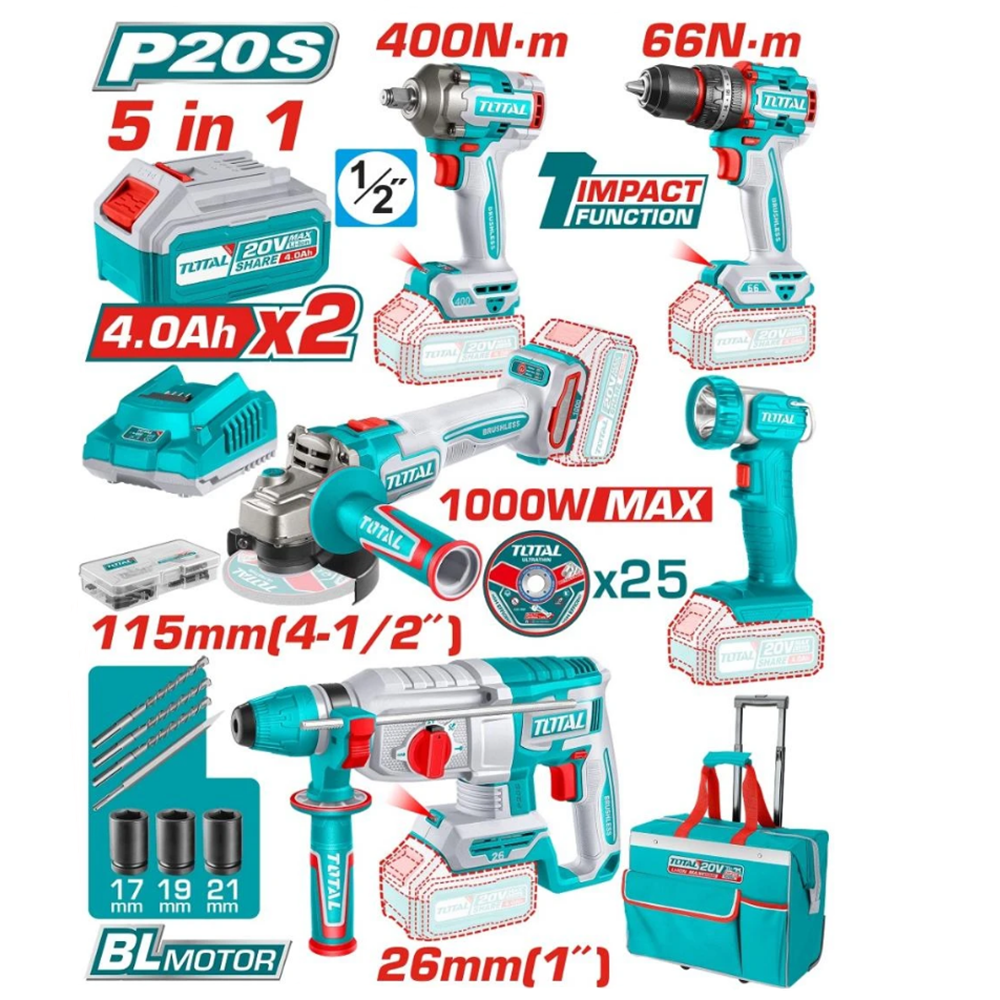 Set 5/1 scule Total brushless TCKLI20592