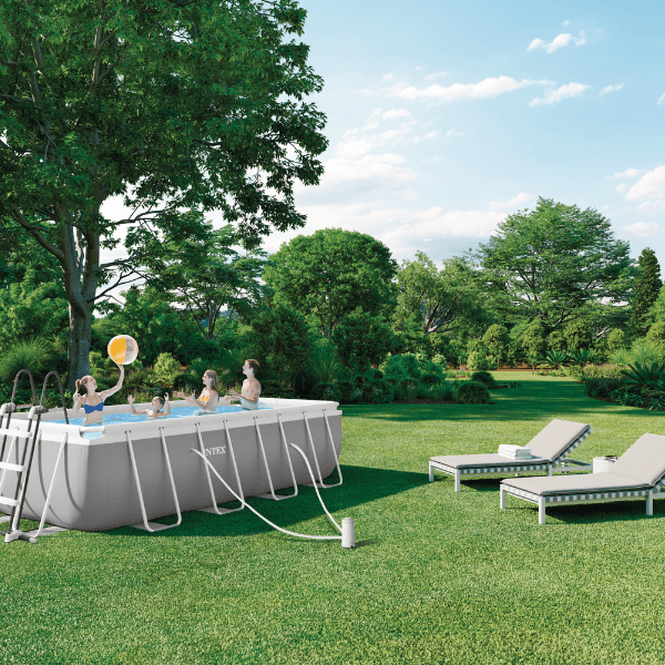 INTEX Piscină PRISM FRAME RECTANGULAR 488x244x107cm, 10874L, cadru metalic, cu pompă de filtrare - imagine 5
