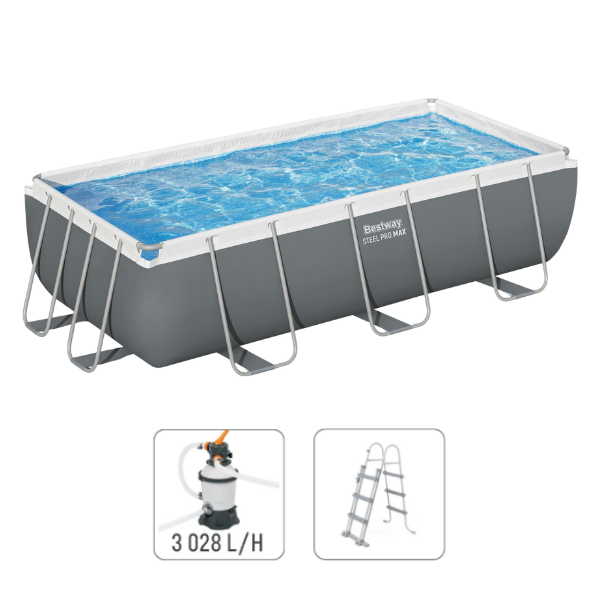 Bestway Piscină STEEL PRO MAX Rectangular 404x201x100 cm, 6478L, cadru metalic