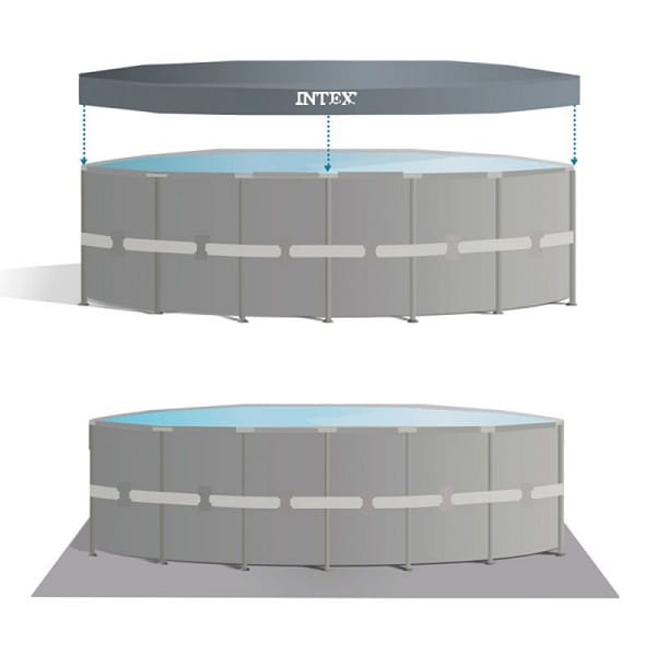 INTEX Piscină PRISM FRAME CLEARVIEW 427x107cm, 12706L, cadru metalic, cu pompă de filtrare - imagine 5