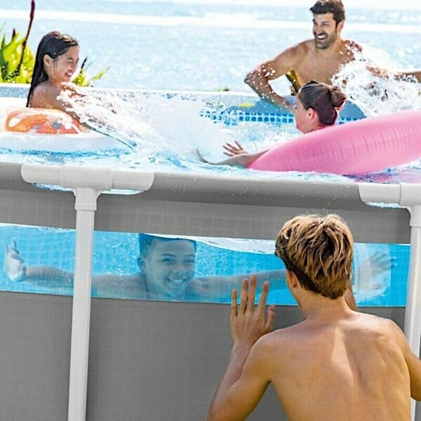 INTEX Piscină PRISM FRAME CLEARVIEW 427x107cm, 12706L, cadru metalic, cu pompă de filtrare - imagine 9