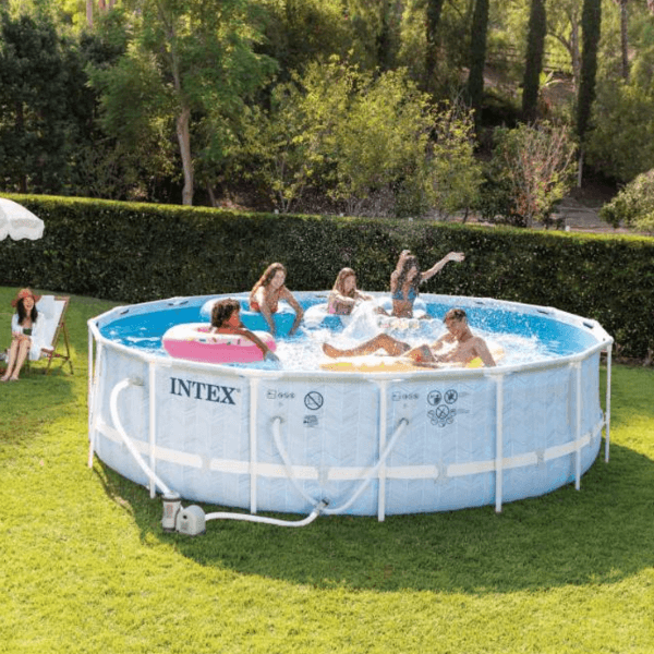 INTEX, CHEVRON PRISM FRAME PREMIUM POOL 488 x122 cm, 19156 L, cadru metalic - imagine 10