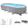 INTEX Piscină PRISM FRAME OVAL 610х305×122сm, 18202L, cadru metalic, cu pompă de filtrare