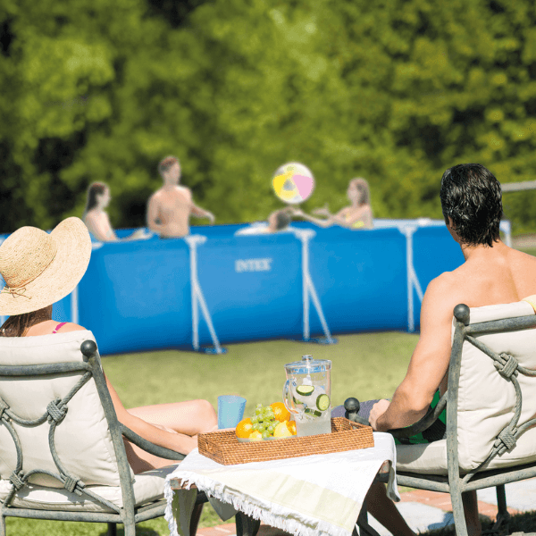 INTEX Piscină RECTANGULAR FRAME 450x220x84cm, 7127L, cadru metalic - imagine 4