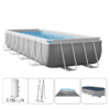 INTEX Piscină PRISM FRAME RECTANGULAR 488x244x107cm, 10874L, cadru metalic, cu pompă de filtrare